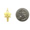 14K Yellow Gold Nurse Hat Caduceus Symbol Charm Jewelry 30mm x 15mm